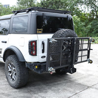 Garvee Hitch-Mounted Cargo Basket, 750 LBS Folding Carrier with Wheels & Handle, Fits 2" Receiver, Heavy Duty Luggage Storage for SUV, RV, Truck, Trailer