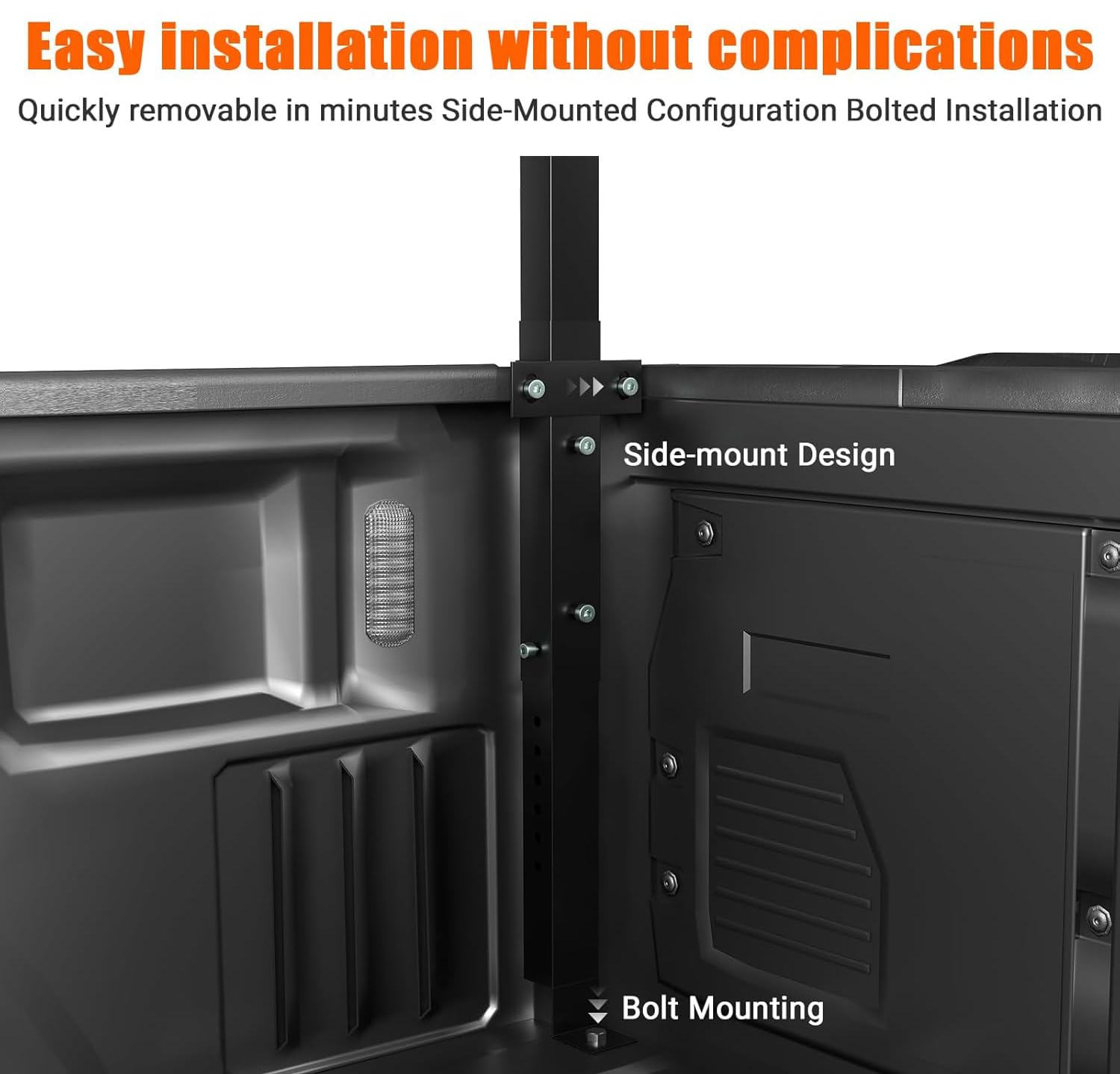 Garvee Truck Ladder Rack Extendable 19-34in Adjustable Height 44.5-49.5in Steel Heavy Duty Rust-Proof Powder Coated for Kayak Surfboard Lumber