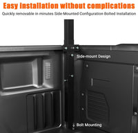 Garvee Truck Ladder Rack Extendable 19-34in Adjustable Height 44.5-49.5in Steel Heavy Duty Rust-Proof Powder Coated for Kayak Surfboard Lumber