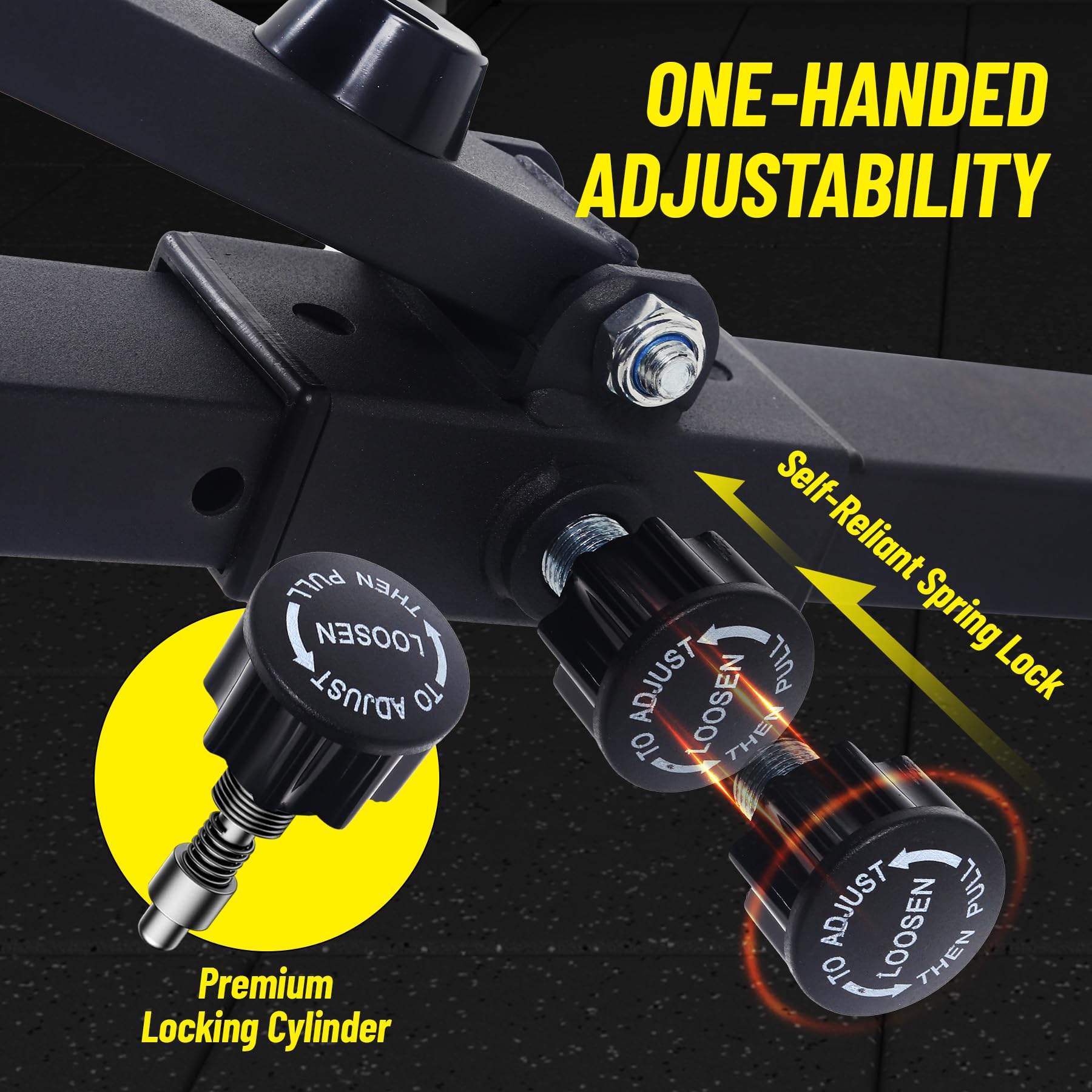 Garvee Adjustable Weight Bench, 800 Lbs Capacity, 8 Backrest & 3 Seat Positions, Adjustable Bench for Full Body Workout, Space-Saving Foldability, for Indoor Workout, Home Gym (Black)