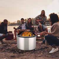 Garvee Fire Pit Spark Screen Cover for Campfires - Easy Lift Stainless Steel, Mesh Protector, Guide Rod Included, Outdoor Patio & Backyard Accessory, Black，36 * 36 * 7inch