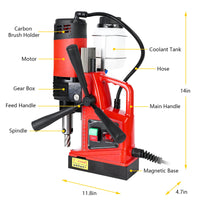 Garvee Magnetic Drill Press - 1300W 810RPM Portable Mag Drill, Magnetic Core Drilling Machine for Metal Working, Industrial Home Improvement