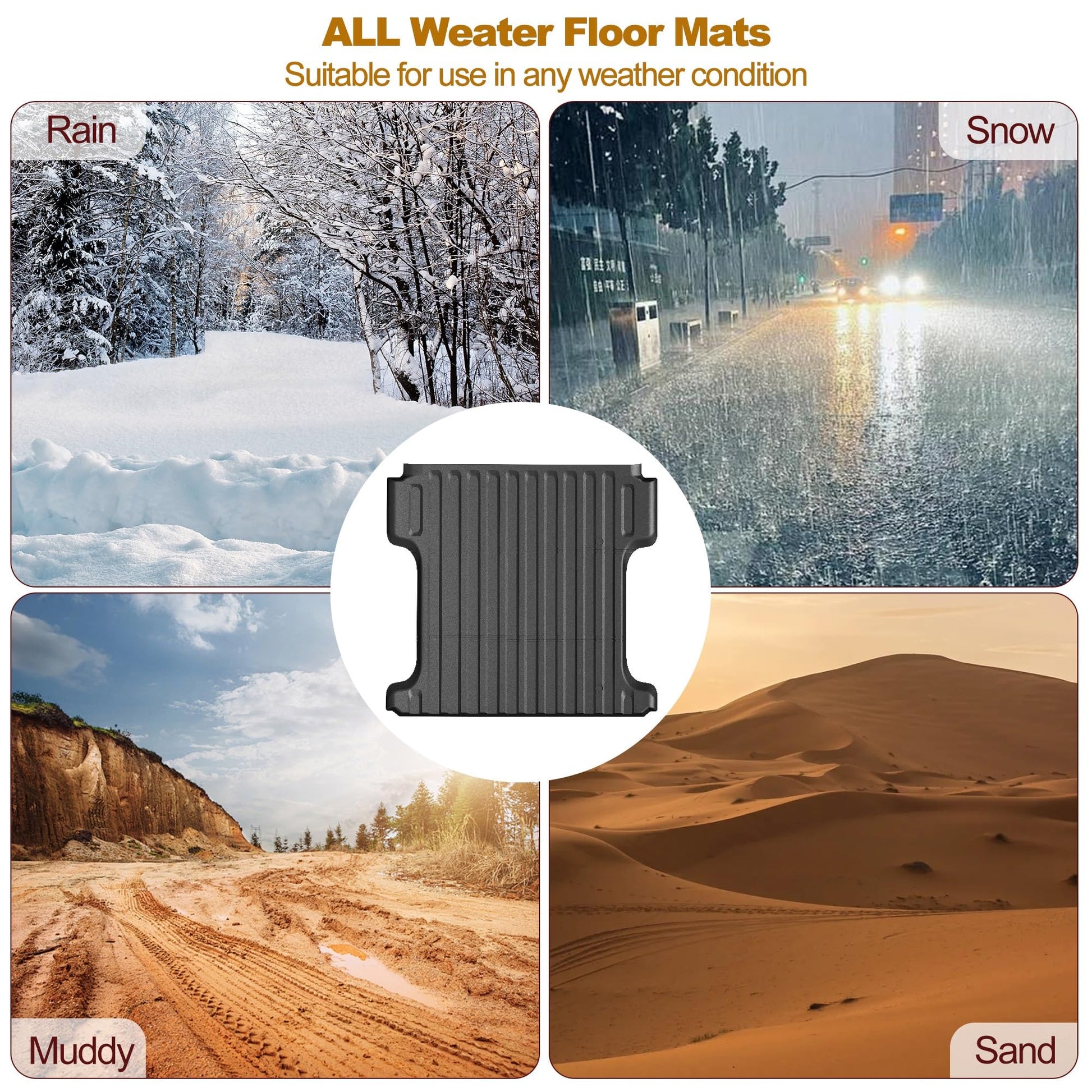 Garvee 4FT Truck Bed Mat for Hyundai Santa Cruz 2022-2025, Heavy Duty All-Weather TPE, Custom Fit, Easy Clean, Durable Pickup Trunk Liner