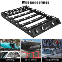 Garvee Heavy Duty Roof Rack Basket 63x43.3x5 Inch Anti-Rust Coating 220lbs Capacity SUV Truck Cars
