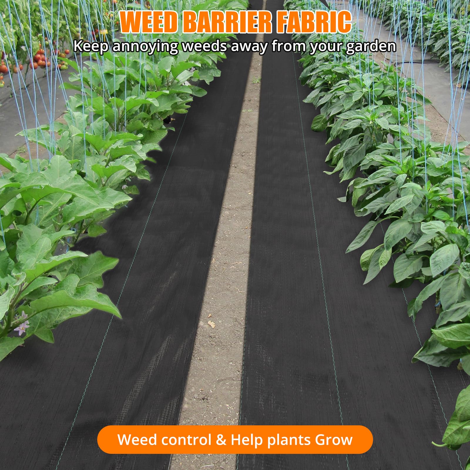 3.2oz 6.5*300ft Premium Landscape Fabric, Weed Block Pro - GARVEE