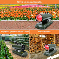 Garvee 80000 BTU Forced Air Diesel and Kerosene Heater, Thermostat Control, Portable for Outside, Jobsite, Garage, Construction, Green