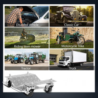 Garvee 4 Items 4 Tire Wheel Dolly Car, Premium Manganese Steel, 6000 Lbs Capacity, Heavy Duty, Antiskid & Recessed Design, 360° Rotatable Wheels, Silver