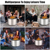 Garvee Fire Pit Spark Screen Cover for Campfires - Easy Lift Stainless Steel, Mesh Protector, Guide Rod Included, Outdoor Patio & Backyard Accessory, Black，36 * 36 * 7inch