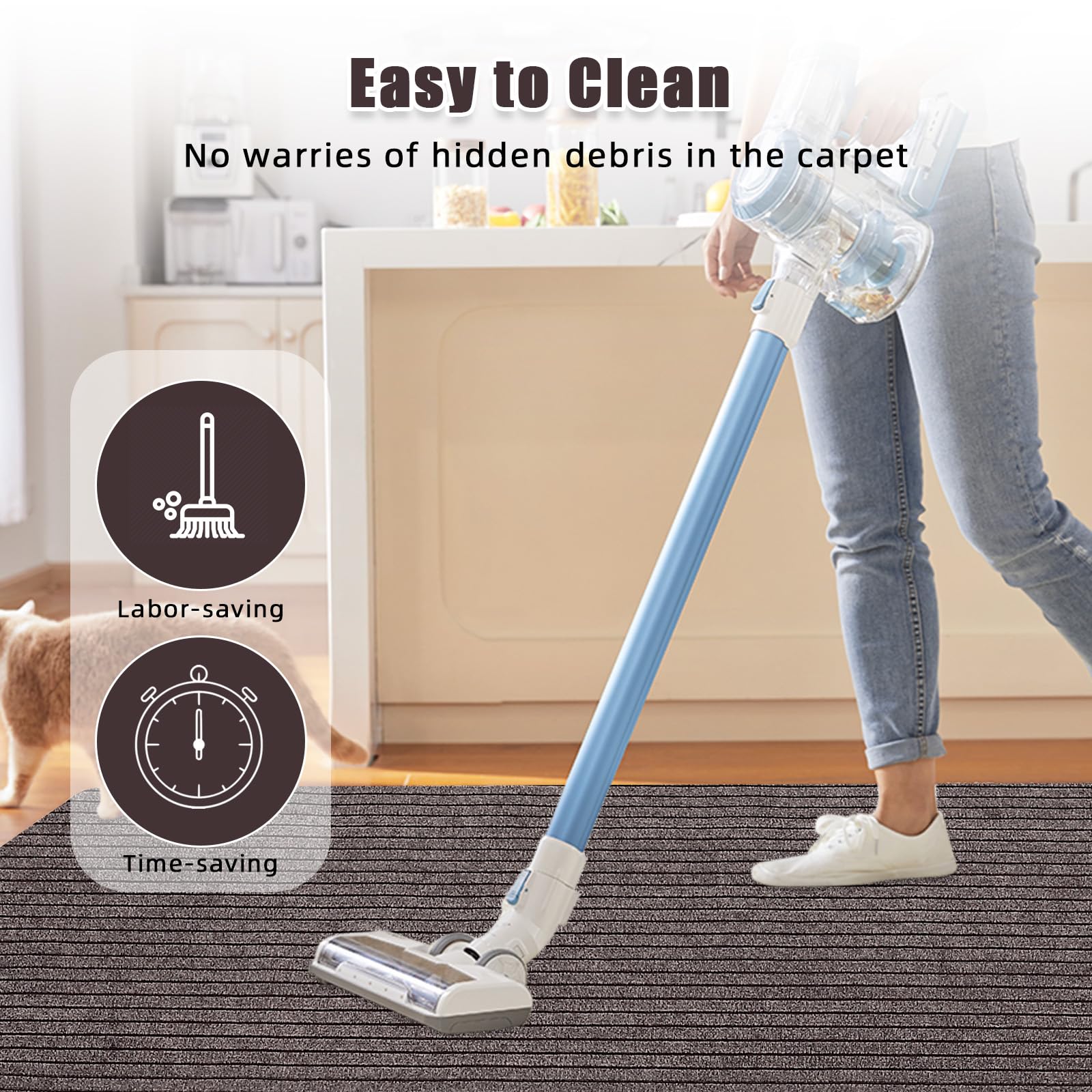 Garvee 6FT x 23FT Stripe Brown Marine Carpet, Waterproof Indoor/Outdoor Rug with TPR Non-Slip Backing for Boat, Patio Deck, Camping, and Outdoor Use