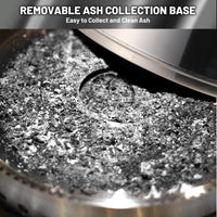 Garvee 27" Portable Smokeless Firepit with Stand - Stainless Steel Wood Burning Bonfire Fire Pit for Camping & Picnic, Large with Carry Bag & Split Structure