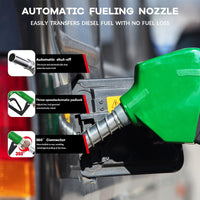 Garvee 128 Gallon Portable Fuel Tank with Pump - 10GPM High-Flow 12V DC Self-Priming Fuel Transfer Pump, 13.1ft Hose, and Auto Fueling Nozzle for Gasoline & Diesel, Grey