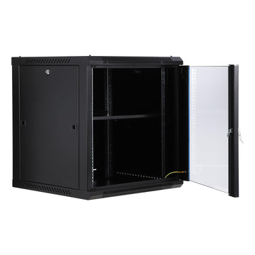 Garvee 12U Wall Mount Network Cabinet - 23.6" Deep Server Rack Enclosure with Locking Glass Door & Removable Side Panels, IT/AV Equipment Rack for Secure Data and Audio-Visual Installations