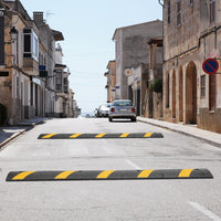 Garvee 2PCS 6FT Rubber Speed Bump,25000 lbs Load Capacity Cable Protector Ramp with 2 Channe,Traffic Speed Humps for Home Garage Asphalt Concrete Gravel Driveway