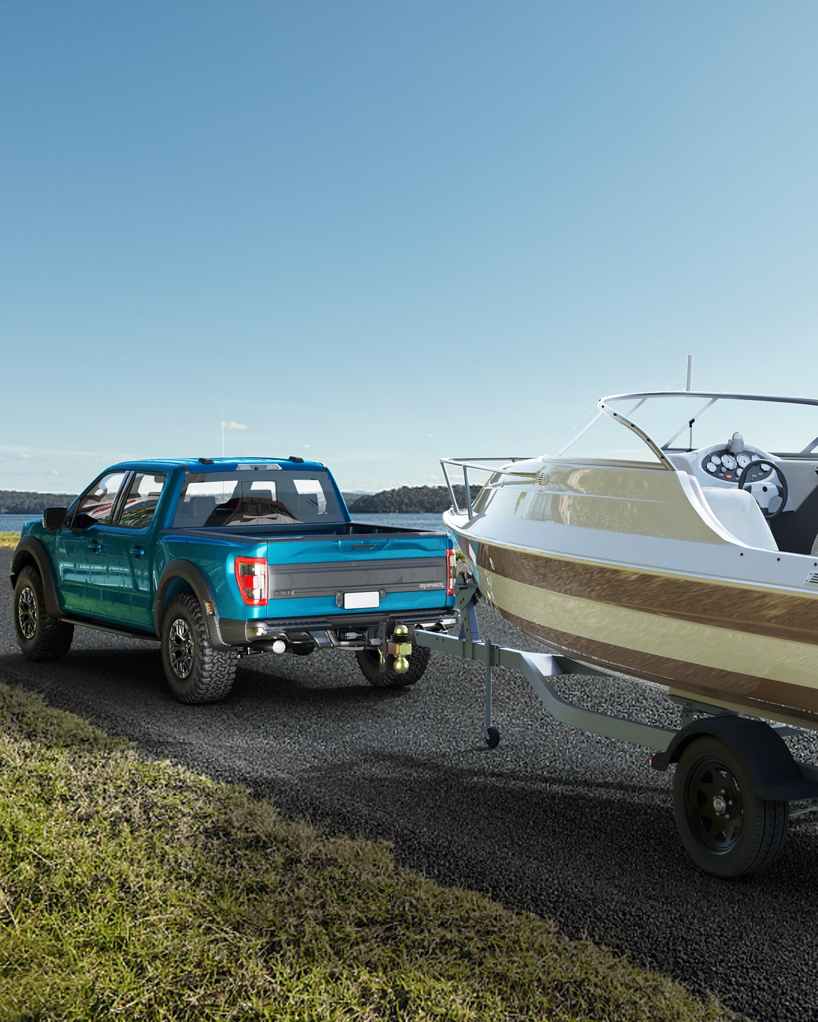 Garvee Adjustable Trailer Hitch Solid Hitch, Fits 2-Inch Receiver, 5-Inch Drop Hitch, Steel Tow Balls 2" & 2-5/16, 12,500 LBS GTW for Heavy Duty Truck, with 2 Locks