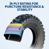 Garvee 23X7-10 ATV UTV Knobby Tires, Front 23X7x10 Sport Race 4 Ply Tubeless, Off-Road Mud Trails, 23 Inch Diameter, Black