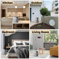 Garvee 1.3Gallon/5L Stainless Steel Hanging Trash Can with Inner Bucket And Charcoal Filter for Counter Top & Under Sink Bathroom Bedroom Cupboard