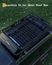 Garvee Spider 64"x 39"x 6" Roof Rack Basket Rooftop Cargo Carrier with Extension Black Car Top Luggage Holder Universal for SUV Cars