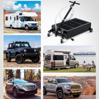 Garvee 20 Gallon Oil Drain Pan with 110V Electric Pump, 8FT Hose, Folding Handle, Carbon Steel, Wheels, for Cars, SUVs, Trucks, Buses, RVs