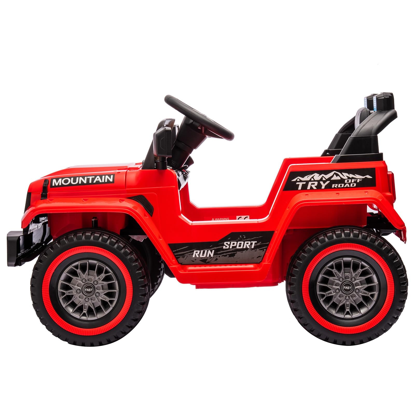 Garvee Ride - P Series: 12V Kids Ride-On Truck For Age 3+, Remote Control, LED, Music, 3 Speeds - Red