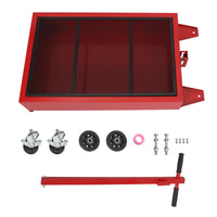 Garvee Oil Drain Pan 25 Gallon Oil Drain Tank with Switch, 95L Oil Change Pan, Large Capacity Oil Change Pan, Folding Handle, Swivel Casters Wheels, Rolling Oil Drain Cart for Trucks, Buses, RVs