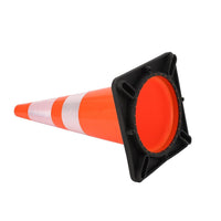 Garvee 6 Pack 28 inch Traffic Safety Cones, PVC Safety Traffic Cone with Reflective Collar, Orange Traffic Cones for Traffic Control, Driving Training, Parking Lots