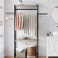 Garvee Over The Washer and Dryer Storage Shelf- Laundry Room Organization Space Saving Laundry Drying Clothes Racks Heavy Duty Adjustable Height Bathroom Shelf for Home Decor (Metal, 30" A)