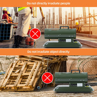 Garvee 80000 BTU Forced Air Diesel and Kerosene Heater, Thermostat Control, Portable for Outside, Jobsite, Garage, Construction, Green