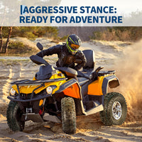 Garvee 23X7-10 ATV UTV Knobby Tires, Front 23X7x10 Sport Race 4 Ply Tubeless, Off-Road Mud Trails, 23 Inch Diameter, Black