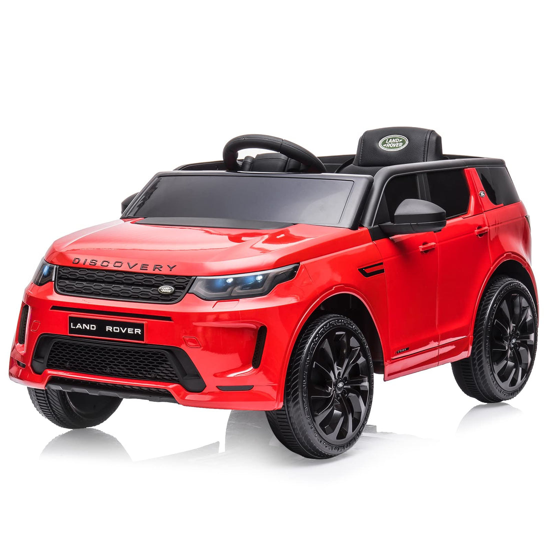 Garvee Ride - P Series: 12V Land Rover mini Kids Ride-On Car: Remote Control, LED Lights, Bluetooth, Music, Radio, Battery Powered, for Ages 3-8 - Red