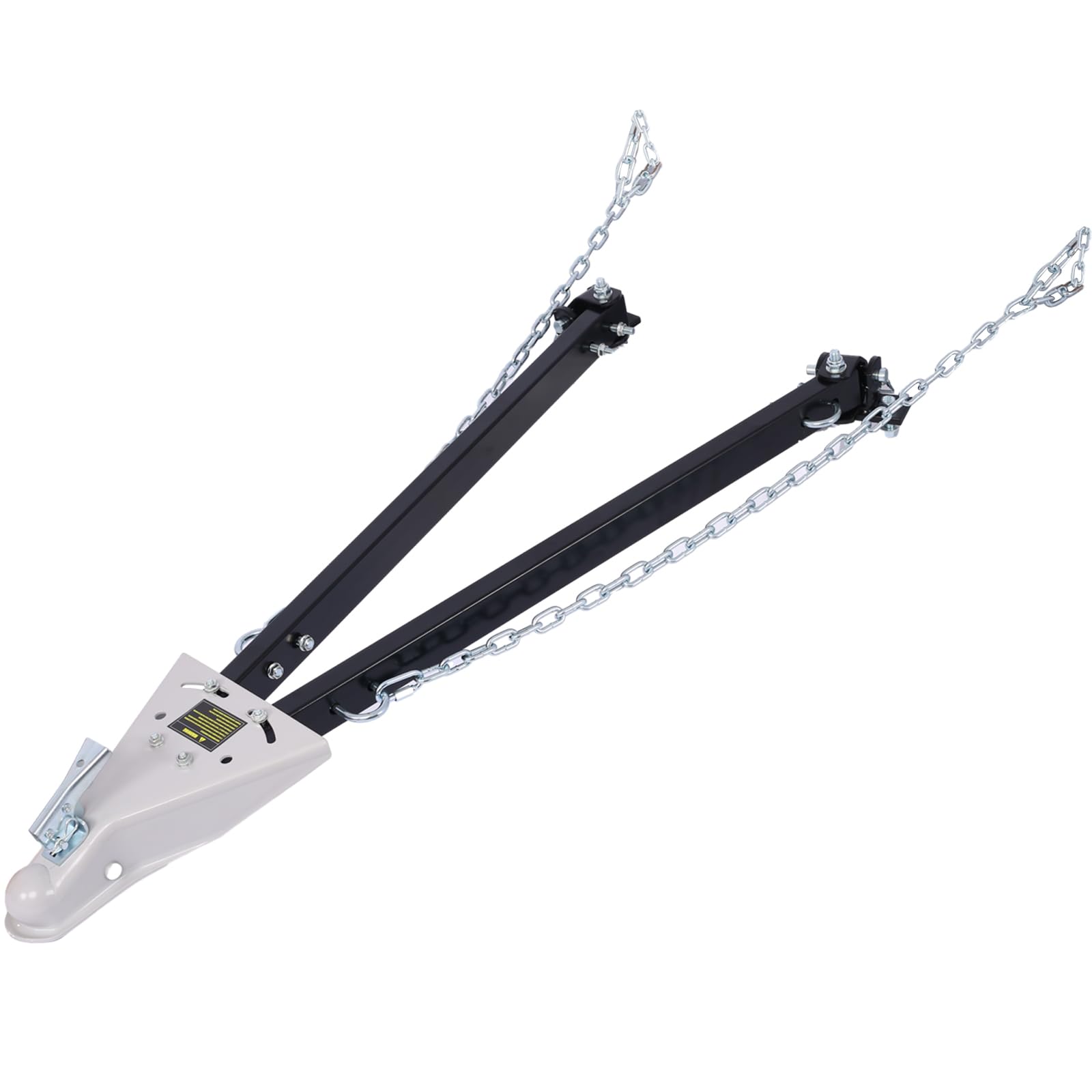 Garvee Tow Bar for Vehicles, 5000 lbs Capacity Adjustable Towing Bar with Bumper Mount, 2 Chains, and Universal Coupler for 2-Inch Ball Hitch, Fits Jeeps, Trucks, SUVs, RVs, Boats, and Trailers