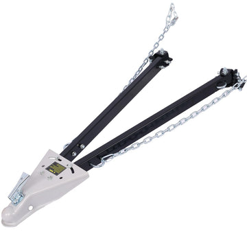 Garvee Tow Bar for Vehicles, 5000 lbs Capacity Adjustable Towing Bar with Bumper Mount, 2 Chains, and Universal Coupler for 2-Inch Ball Hitch, Fits Jeeps, Trucks, SUVs, RVs, Boats, and Trailers