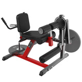 Garvee 4-in-1 Leg Extension and Curl Machine, Adjustable Leg Press Machine for Lower Body Workouts, Multi-Function Heavy-Duty Leg Extension Bench with Plate Loaded for Home Gym, Black and Red - Black and Red