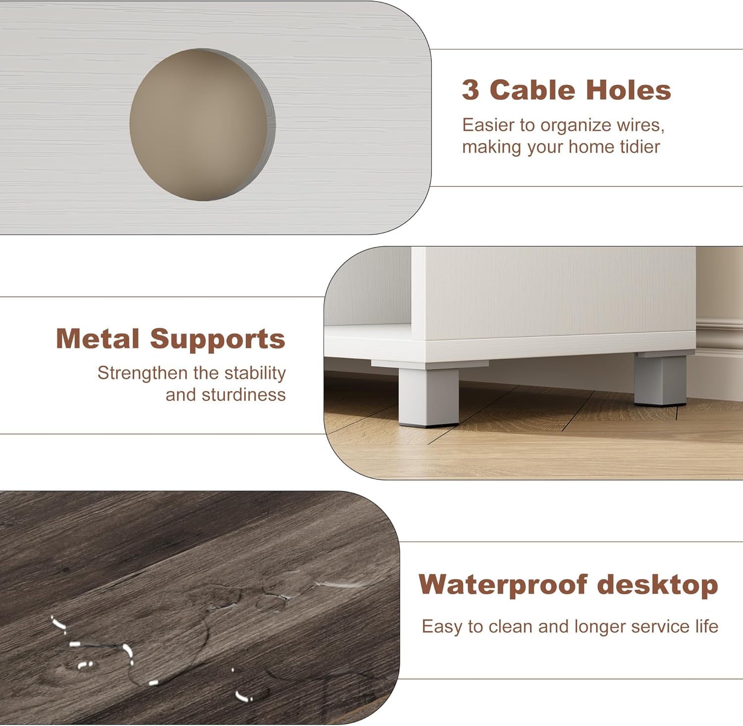 Garvee TV Stand With Glass