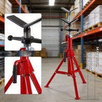 Garvee Heavy Duty Steel Jack Stand V Head Pipe Jack Stand 28"-52" Portable Folding 2500 lb Load Carbon Steel