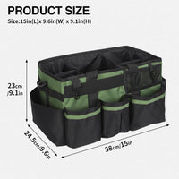 Garvee Extra Large Wearable Cleaning Caddy with Adjustable Shoulder Strap & Waist Belt, Heavy Duty Waterproof Oxford Fabric Organizer, 18.11x11.02x11.02 Inches