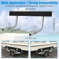 Garvee 60" Boat Trailer Guide, Rustproof Steel, Carpet-Padded Boards, Includes Mounting Parts, Flexible Installation, Marine Use, Ski/Fishing/Sailboat