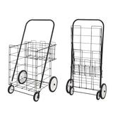 Garvee Foldable Heavy-Duty Utility Cart 66 LB Capacity – Portable Rolling Cart for Groceries, Laundry, Luggage & Shopping