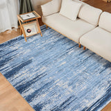 Garvee Blue Rug 8x10 Modern Abstract Area Rugs for Living Room Ultra Soft Washable Rugs for Bedroom Non Slip Contemporary Nursery Rugy Non Shedding Carpet for Laundry Dining Room - Gray Blue