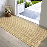 Garvee Modern Camel 2x6 Printed Area Rug – Non-Slip, Non-Shedding Hallway Runner for High-Traffic Areas - Camel
