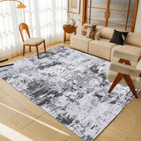 Garvee Abstract Area Rug Light Grey 8x10 Large Living Room Rug for Bedroom Modern Abstract Print Area Rugs Non-Skid Machine Washable Splash Ink Design Indoor Non Shedding Accent Rugs for Dining Room Office - Light Gray