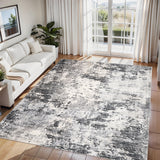 Garvee Abstract Area Rug Brown Green 8x10 Large Living Room Rug for Bedroom Modern Abstract Print Area Rugs Non-Skid Machine Washable Splash Ink Design Indoor Non Shedding Accent Rugs for Dining Room Office - Brown Green