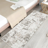 Garvee Abstract Area Rug Washable Runner Rug Beige 2x6 Low-Pile Modern Abstract Long Rugs with Non-Slip Backing Hallway Rug Splash Ink Design Kitchen Soft Indoor Floor Carpet for Hallway Laundry Room - Beige
