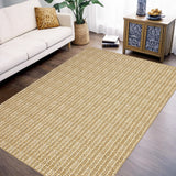 Garvee Modern Camel 10x13 Printed Area Rug – Low-Pile, Stain-Resistant Large Carpet for Bedroom, Living Room, or High-Traffic Areas - Camel