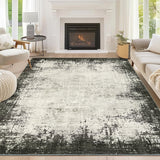 Garvee Modern Green 5x7 Bordered Area Rug, Boho Washable Living Room Bedroom Rug Soft Modern Non-Slip Low Pile Area Rug Throw Rug Carpet for Dining Room Home - Green