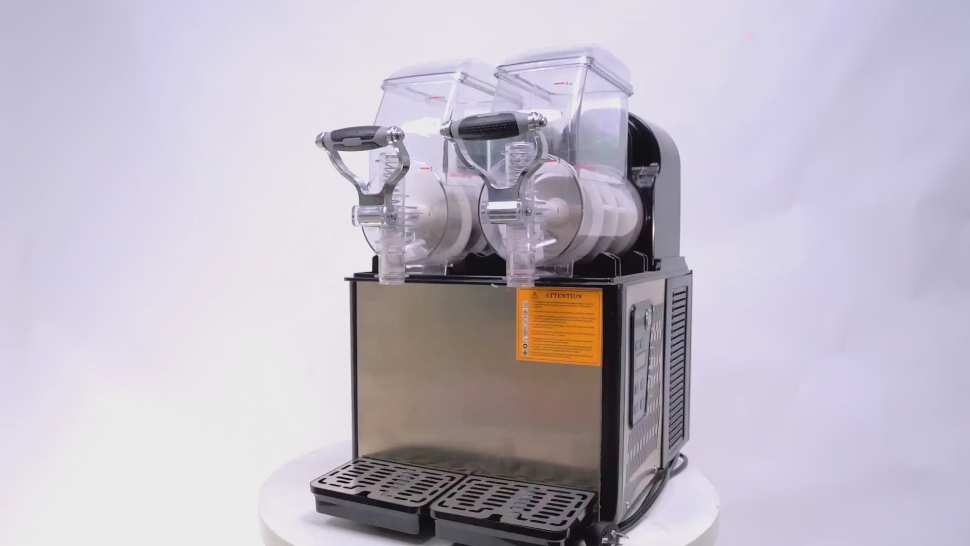 Garvee Commercial Slushy Machine 7.2L (0.95Gal x2) 370W – Dual-Tank Stainless Steel for Frozen Drinks & Margaritas, Commercial Use