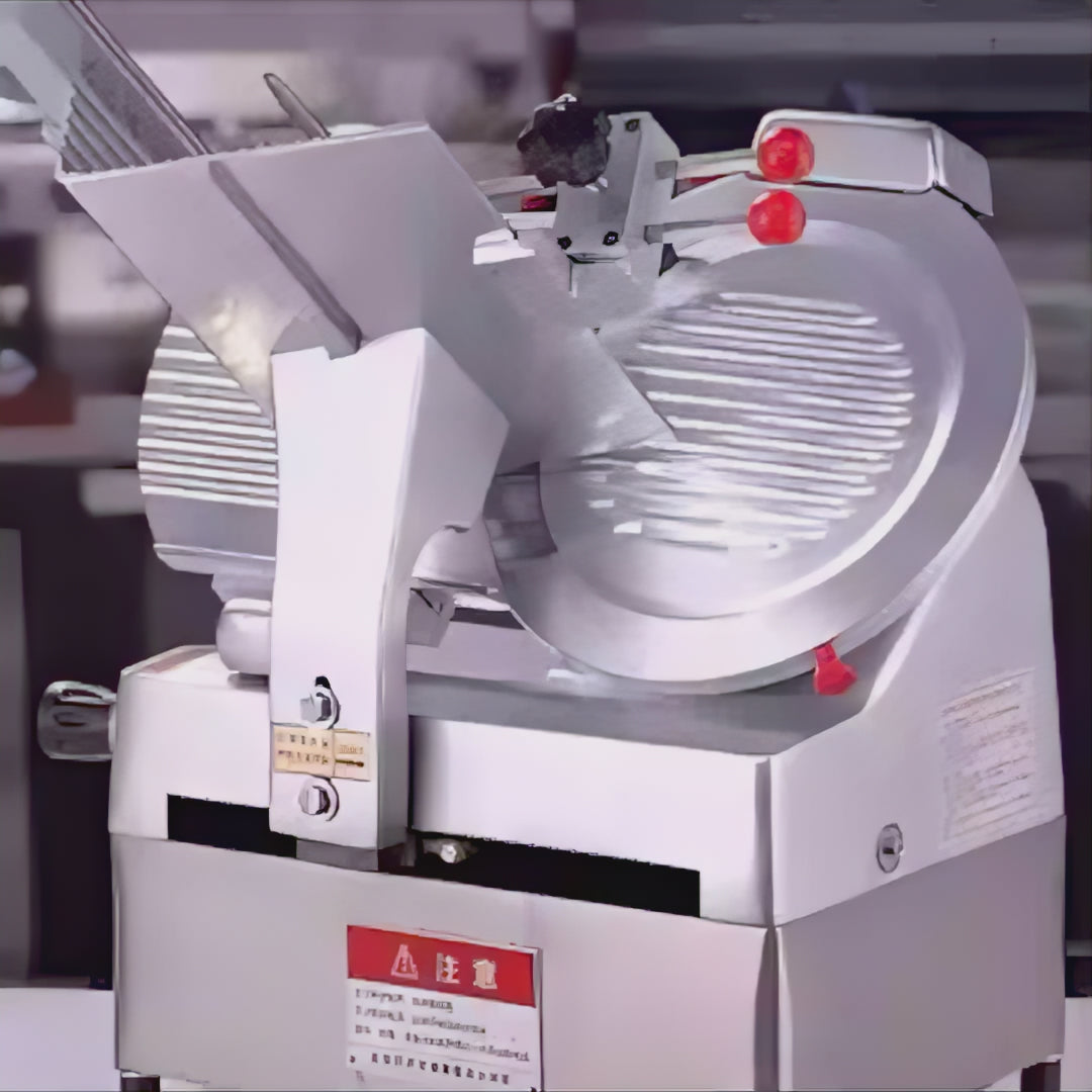 Garvee Automatic Meat Slicer, 550 Watts Deli Slicer with 12.6" Carbon Steel Blade, Professional Double-motor Meat Slicer Machine with Adjustable Thickness From 0～15mm for Commercial Use