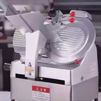 Garvee Automatic Meat Slicer, 550 Watts Deli Slicer with 12.6" Carbon Steel Blade, Professional Double-motor Meat Slicer Machine with Adjustable Thickness From 0～15mm for Commercial Use