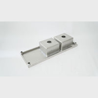 GARVEE 47"x18"x35" Stainless Steel Double Bowl Utility Sink with 360° Rotating Faucets High-Quality Build Ideal for Restaurant Garage Outdoor Cleaning Tasks