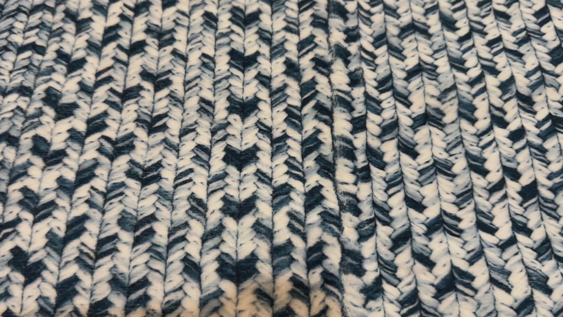 Garvee Bordered Grey Blue 6x9 Washable Boho Braided Area Rug, Vintage Low-Pile Carpet with Non-Slip TPR Backing, Foldable Polyester for Living Room, Bedroom, Office