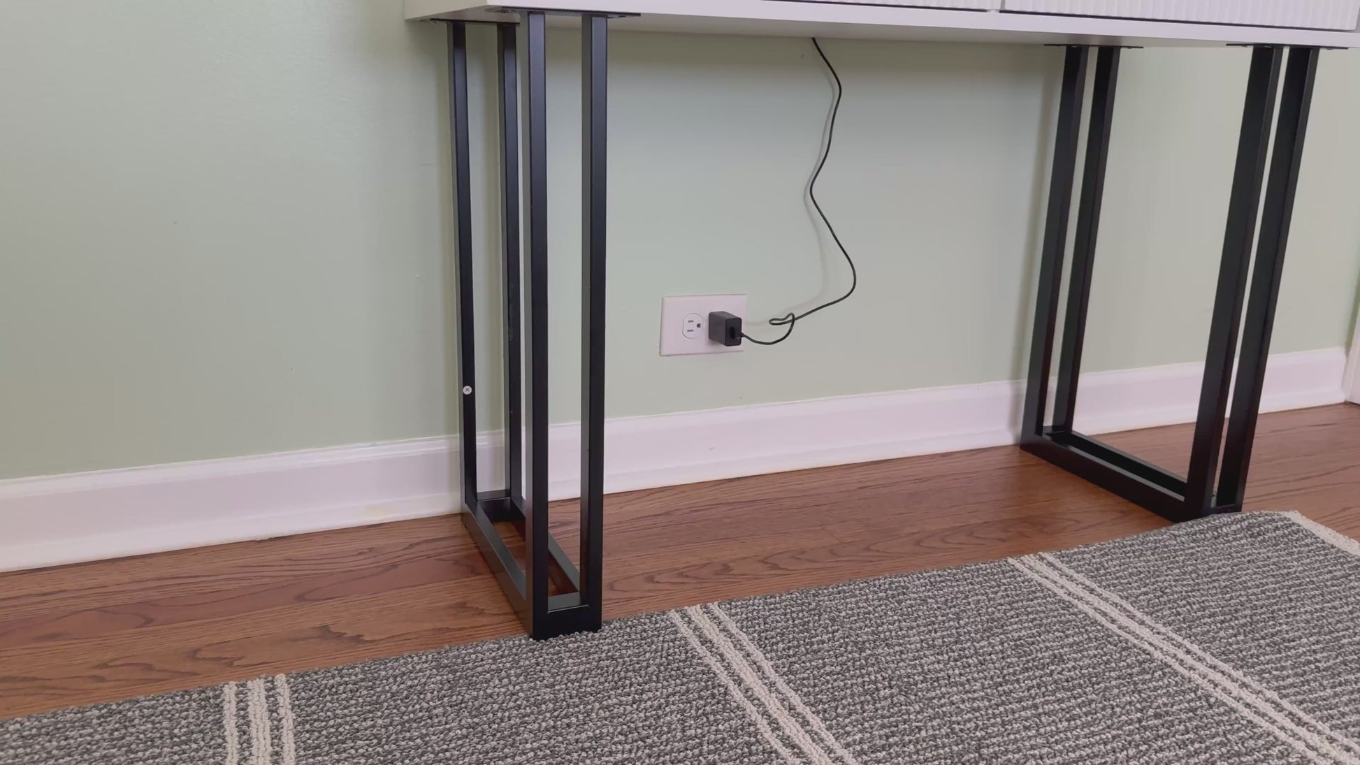 Garvee Vanity Desk with Mirror and Lights, Makeup Vanity with 2 Drawers, Large 40” Vanity Table for Bedroom Living Room, White